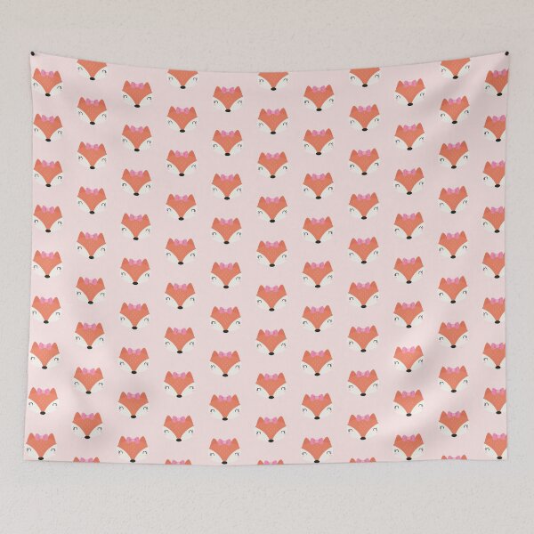 Item preview, Cute Little Fox with pink bow designed and sold by KanzanCreative.
