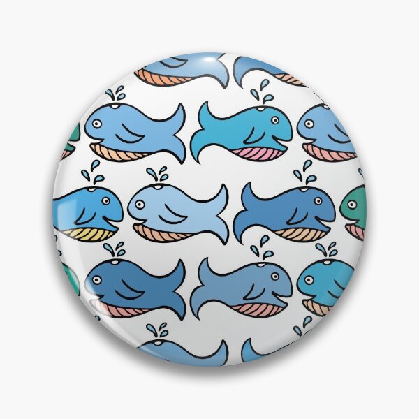 Item preview, Cute and Colorful Whale Pattern (white) designed and sold by Davey's Designs.