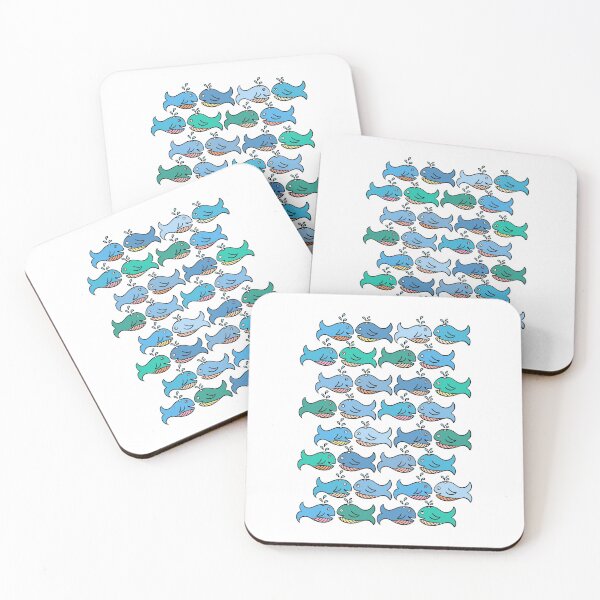 Item preview, Cute and Colorful Whale Pattern (white) designed and sold by Davey's Designs.