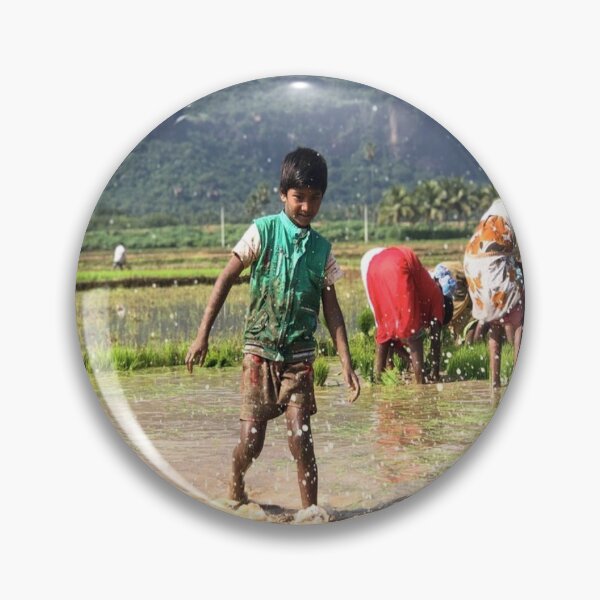 Item preview, Kid playing during paddy farming designed and sold by KeralaMan.
