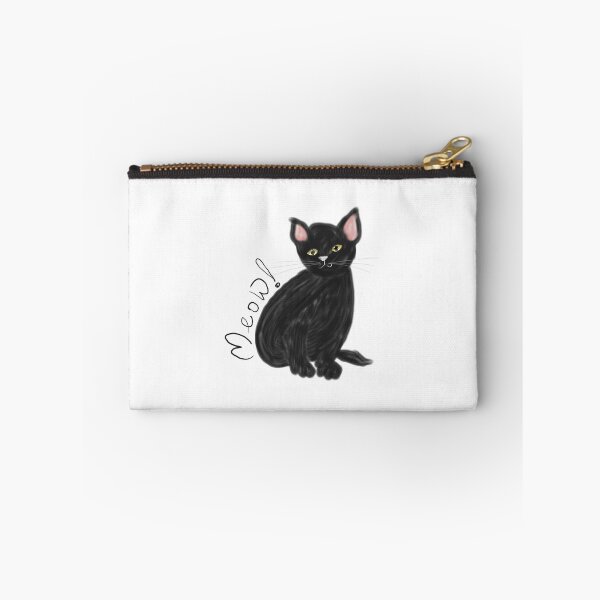Artikelvorschau, Miauende schwarze Katze entworfen und verkauft von ColorsAndQuests.