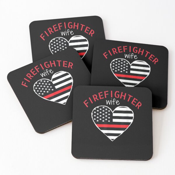 Item preview, Firefighter Wife Thin Red Line Flag Heart Flag Wives Fireman designed and sold by TheBloom98.