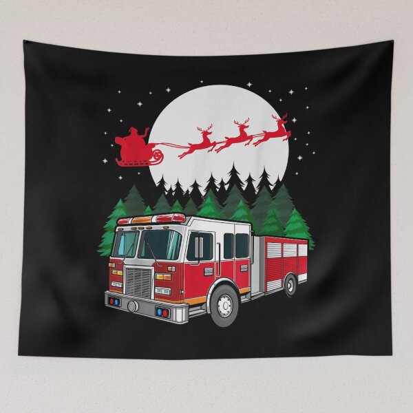 Item preview, Fireman Firetruck on Christmas Night  designed and sold by TheBloom98.