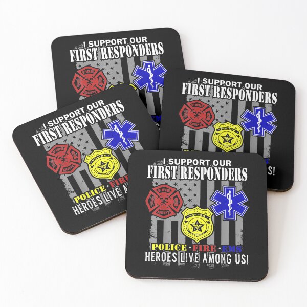 Item preview, First Responder Hero Flag EMS Police Fireman designed and sold by TheBloom98.