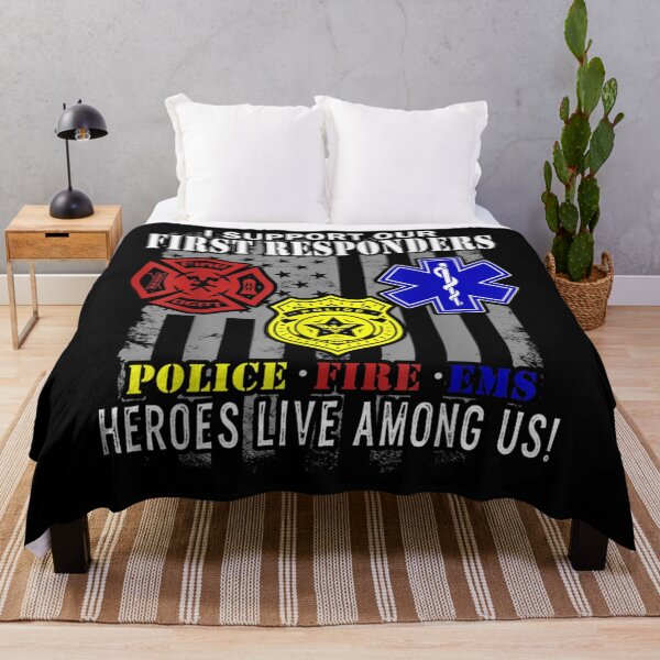 Item preview, First Responder Hero Flag EMS Police Fireman designed and sold by TheBloom98.