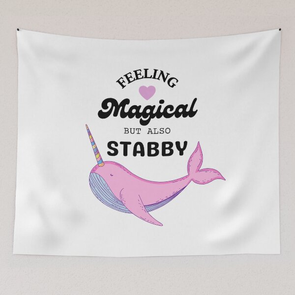 Item preview, Cute Feeling Stabby Narwhal designed and sold by Pandoras-Boxx.
