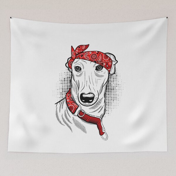 Item preview, Greyhound Dog Bandana - Cute Greyhound Face Gift designed and sold by propellerhead.