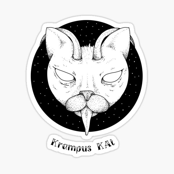 Grumpy Cat Krampus Kat Sticker