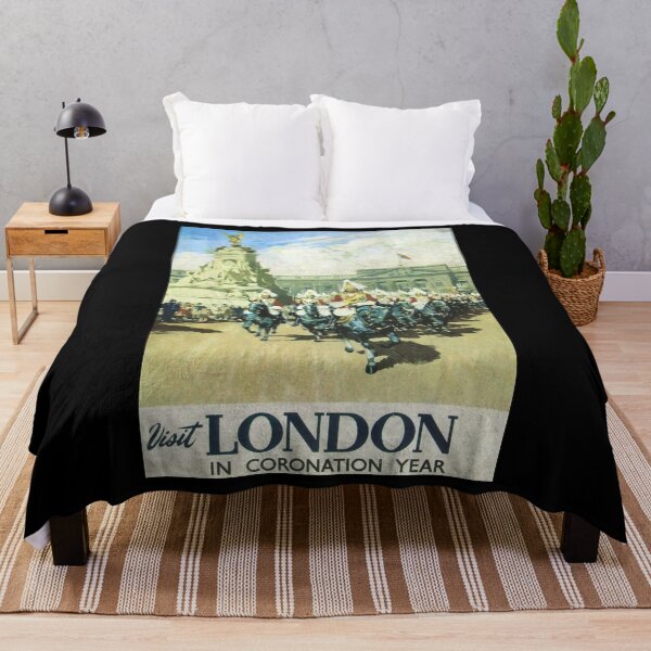 Item preview, retro classic London in the coronation year poster designed and sold by CorasPosters.