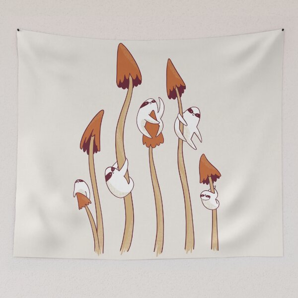 Item preview, Mushroom sloth forest designed and sold by Theysaurus.
