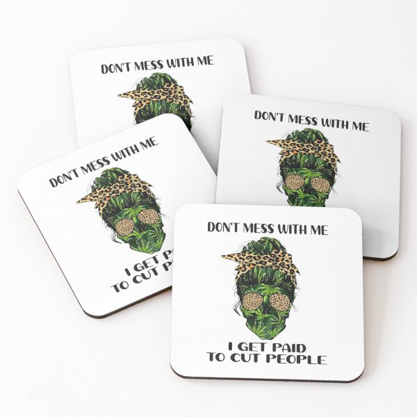 Item preview, Woman Skull Lady Weed Leopard Bandana Don't Mess With Me I Get Paid To Cut People designed and sold by AlisonWalsh24.