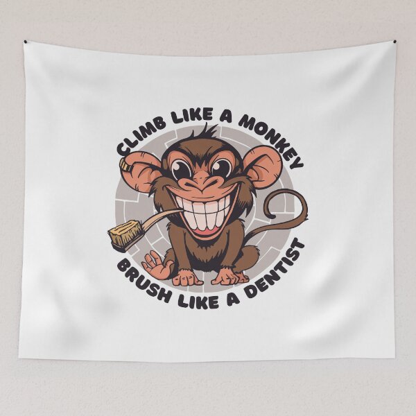 Aperçu de l'œuvre Grimper comme une brosse de singe comme un dendiste créée et vendue par aliisik.