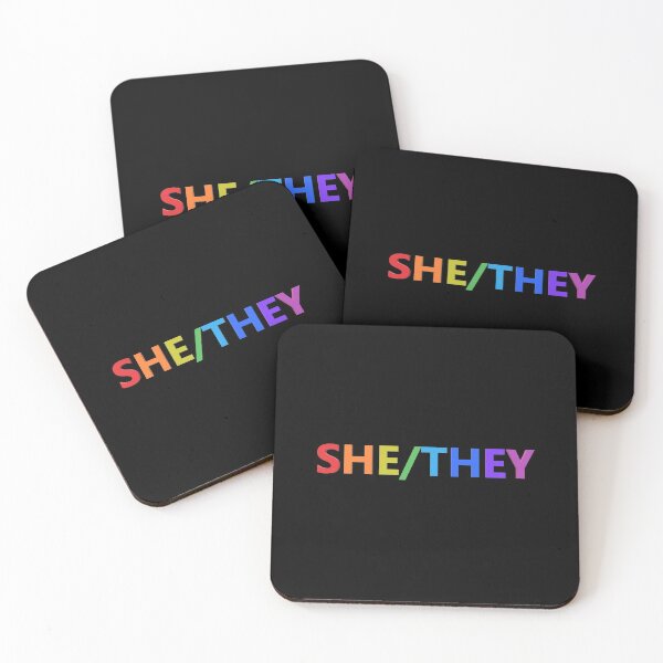 Item preview, She/They Pronouns designed and sold by Spectrum Perspectives.