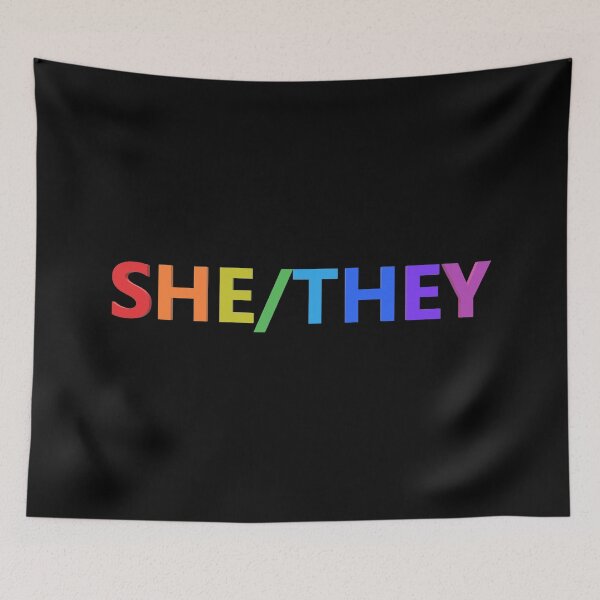 Item preview, She/They Pronouns designed and sold by Spectrum Perspectives.