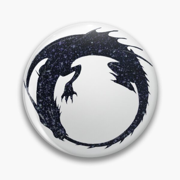 Item preview, Ouroboros. Black dragon eating its  oun tail. Mix media. designed and sold by Natalia  Tan.