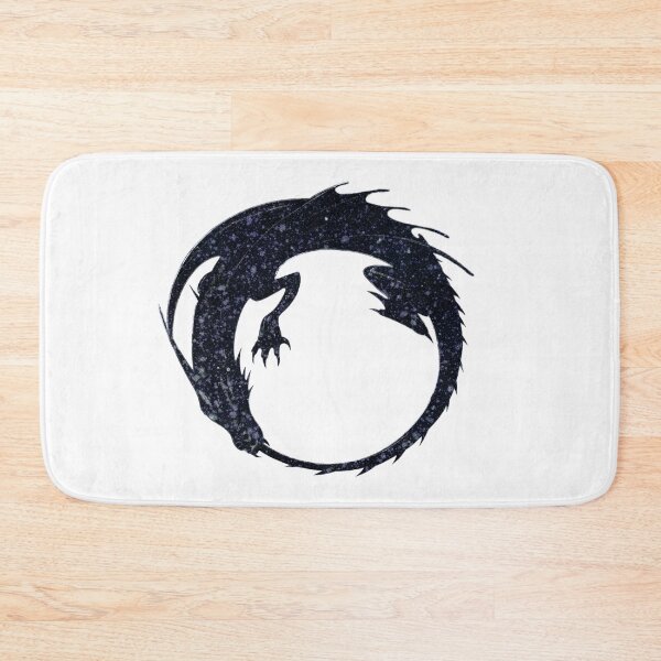 Item preview, Ouroboros. Black dragon eating its  oun tail. Mix media. designed and sold by Natalia  Tan.