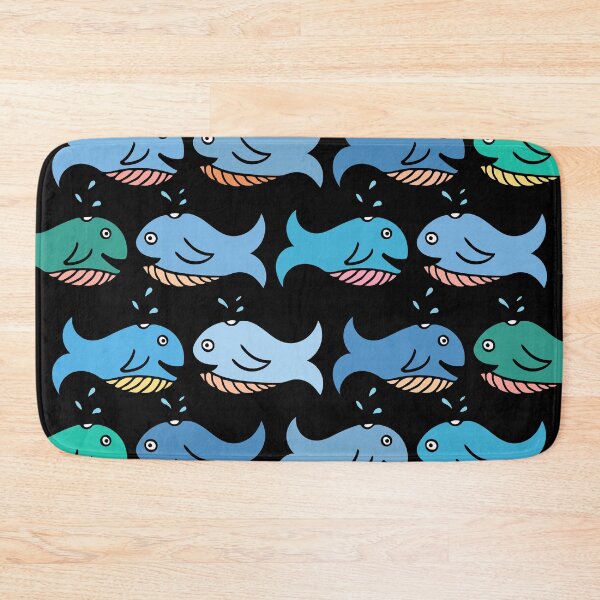 Item preview, Cute and Colorful Whale Pattern (black) designed and sold by Davey's Designs.