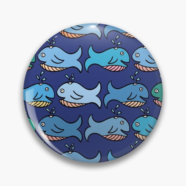 Item preview, Cute and Colorful Whale Pattern (blue) designed and sold by Davey's Designs.