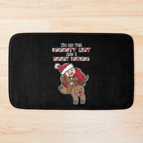 Item preview, I'm on the Naughty List and I Regret Nothing Funny Christmas Shirt Rudolph Reindeer, Ooptee Monkey designed and sold by OopteesLydia.