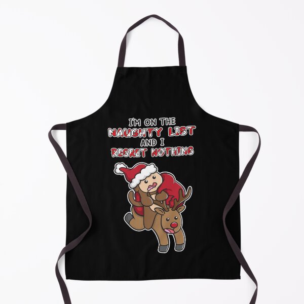 Item preview, I'm on the Naughty List and I Regret Nothing Funny Christmas Shirt Rudolph Reindeer, Ooptee Monkey designed and sold by OopteesLydia.
