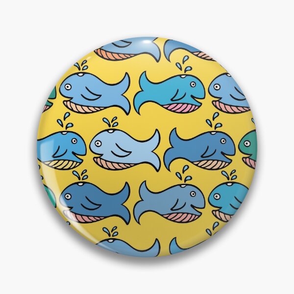 Item preview, Cute and Colorful Whale Pattern (yellow) designed and sold by Davey's Designs.