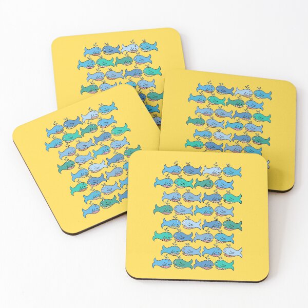 Item preview, Cute and Colorful Whale Pattern (yellow) designed and sold by Davey's Designs.