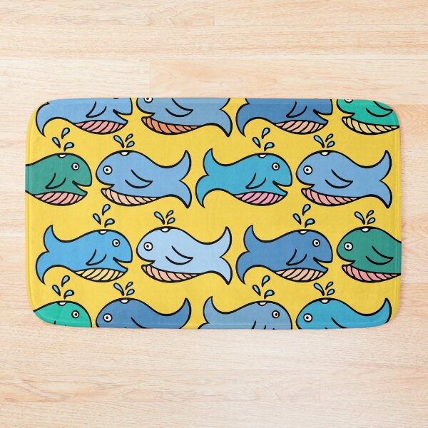 Item preview, Cute and Colorful Whale Pattern (yellow) designed and sold by Davey's Designs.