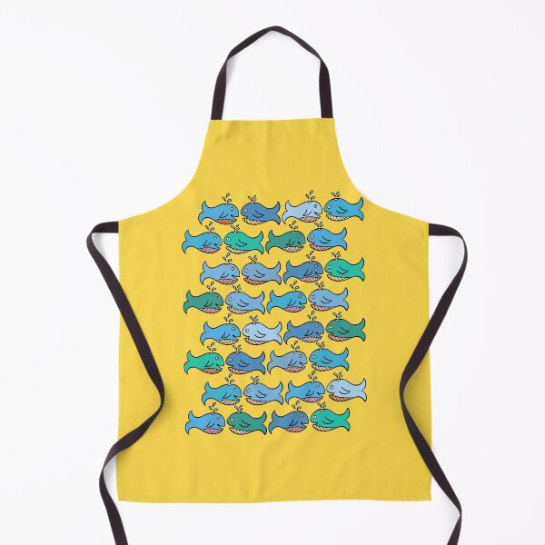 Item preview, Cute and Colorful Whale Pattern (yellow) designed and sold by Davey's Designs.