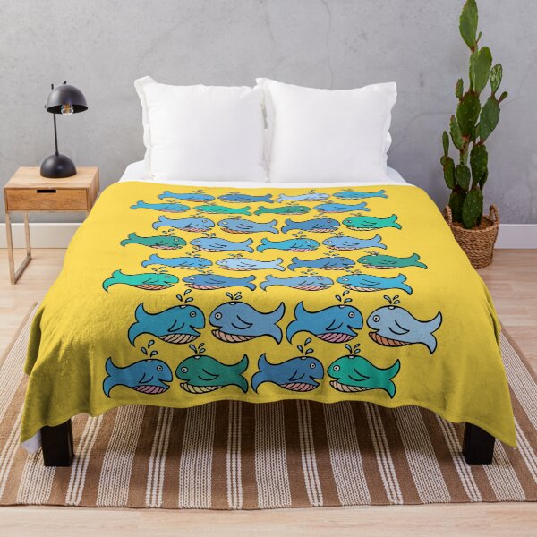 Item preview, Cute and Colorful Whale Pattern (yellow) designed and sold by Davey's Designs.