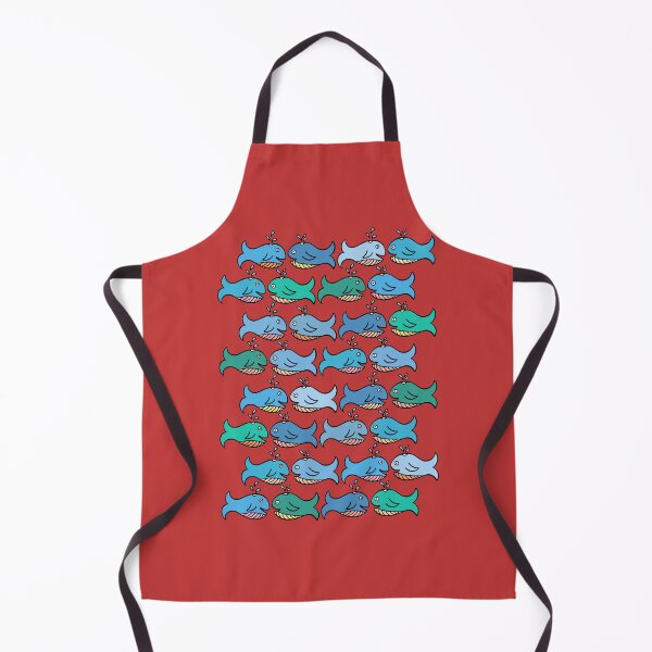 Item preview, Cute and Colorful Whale Pattern (red) designed and sold by Davey's Designs.