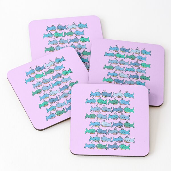 Item preview, Cute and Colorful Whale Pattern (pink) designed and sold by Davey's Designs.