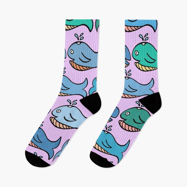 Item preview, Cute and Colorful Whale Pattern (pink) designed and sold by Davey's Designs.