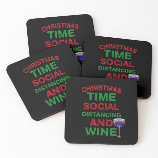 Item preview, Christmas time social distancing and wine Merry christmas everyone designed and sold by DBkaushal.