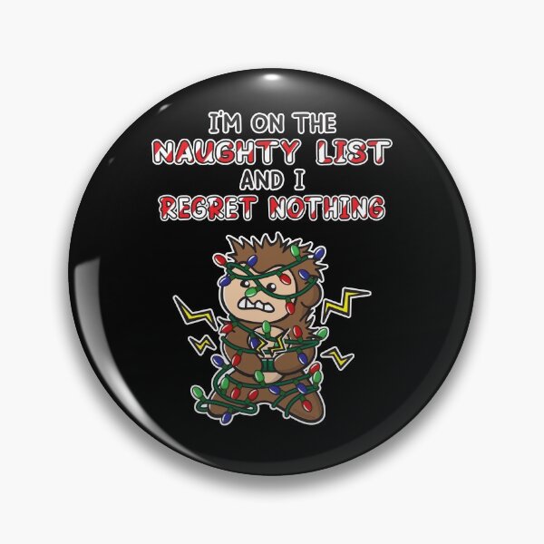 Item preview, I'm on the Naughty List and I Regret Nothing Funny Christmas Shirt Lights, Ooptee Monkey designed and sold by OopteesLydia.