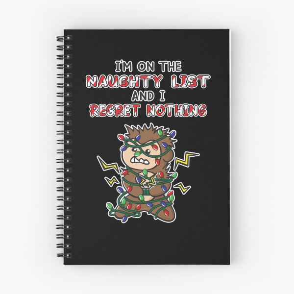 Item preview, I'm on the Naughty List and I Regret Nothing Funny Christmas Shirt Lights, Ooptee Monkey designed and sold by OopteesLydia.