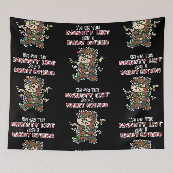Item preview, I'm on the Naughty List and I Regret Nothing Funny Christmas Shirt Lights, Ooptee Monkey designed and sold by OopteesLydia.