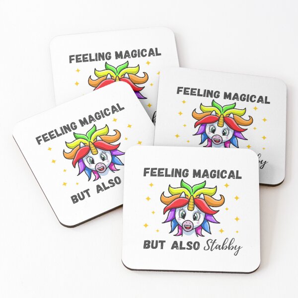 Item preview, Feeling Magical But Also Stabby Funny Unicorn designed and sold by silverhexagon.