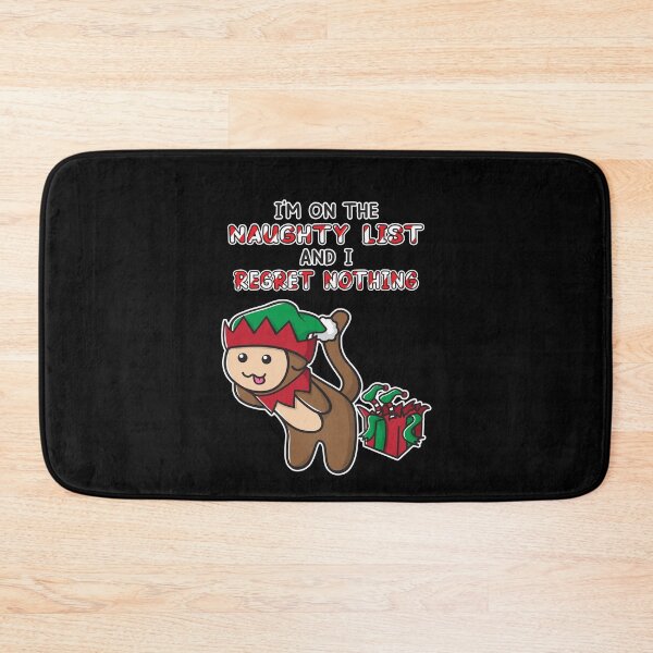 Item preview, I'm on the Naughty List and I Regret Nothing Funny Christmas Shirt, Grumpy Elf, Ooptee Monkey designed and sold by OopteesLydia.