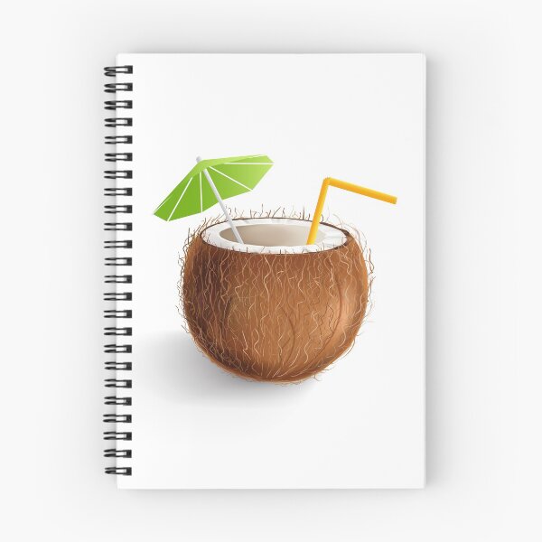 Item preview, Hand drawn vector coconut drink with a decorative umbrella and a drinking straw. Isolated designed and sold by Familyshmot.