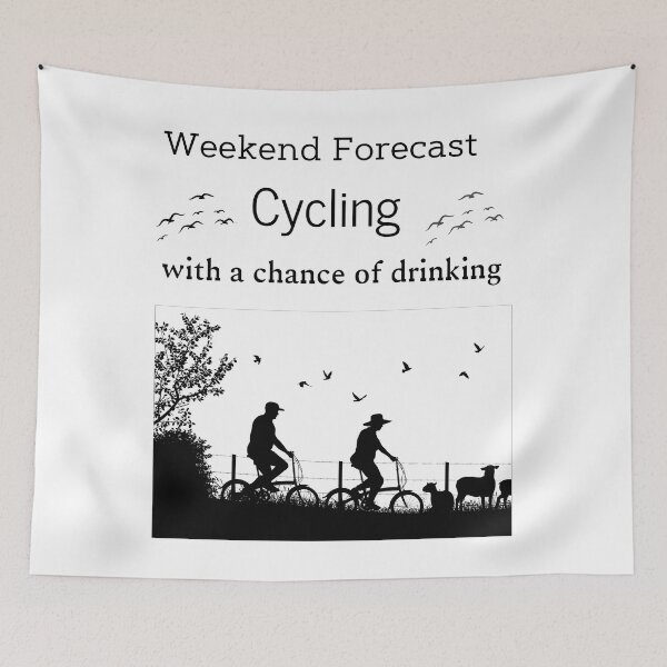 Item preview, Weekend Forecast Cycling With A Chance Of Drinking, Swim Bike And Run With A Chance Of Drinking designed and sold by piskwi.