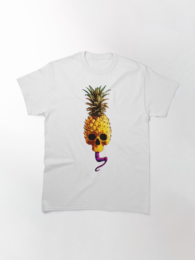 Alternate view of Skull Pineapple - Grunge Fruit Skull Classic T-Shirt