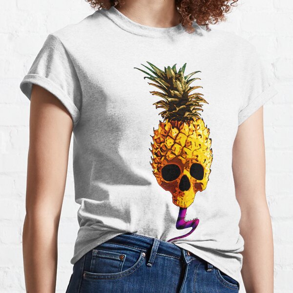 Skull Pineapple - Grunge Fruit Skull Classic T-Shirt