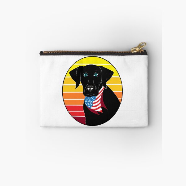 Item preview, Vintage Black Labrador with the USA Flag Scarf - Retro designed and sold by Georgiodaccache.