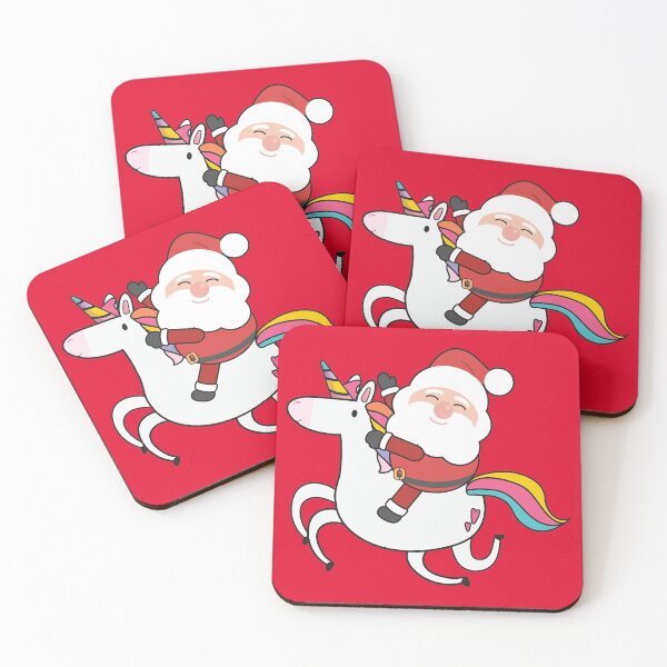 Item preview, Unicorn Riding Santa designed and sold by pintsandquarts.
