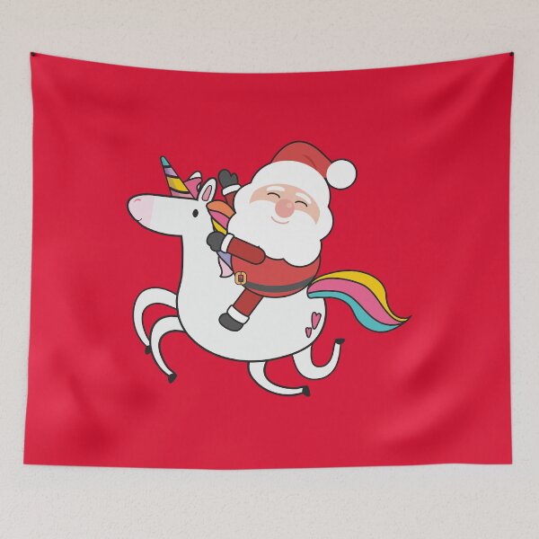 Item preview, Unicorn Riding Santa designed and sold by pintsandquarts.