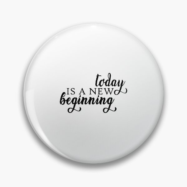 Item preview, Today Is A New Beginning Quote Art Design Inspira designed and sold by vividpixelusa.