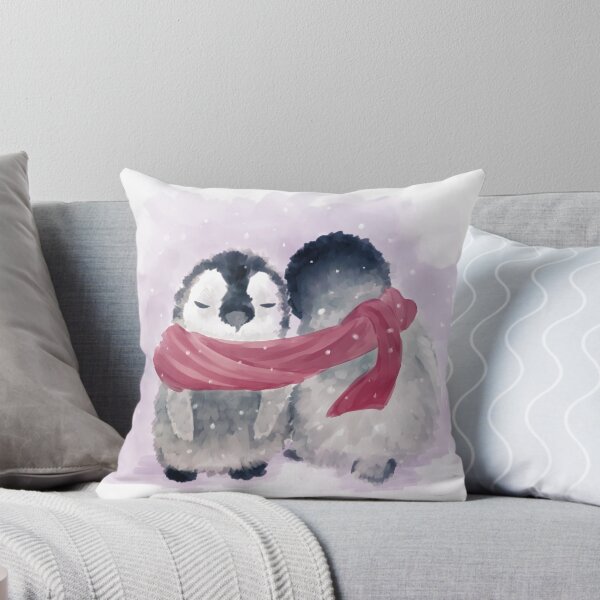 Penguin Cuddle Throw Pillow
