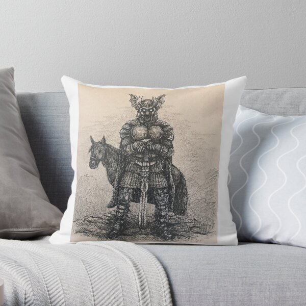 Dark Avenger Throw Pillow