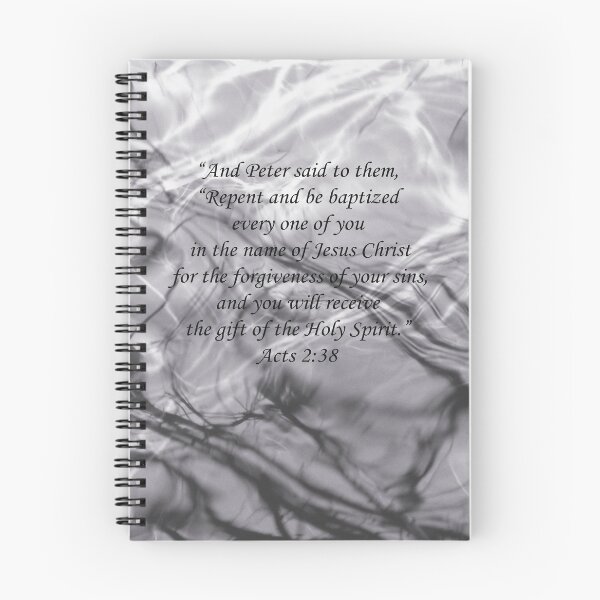Item preview, Acts 2 verse 38 New Testament Scripture Water Branches Poster designed and sold by Jenny Meehan Art Prints and Patterns  .