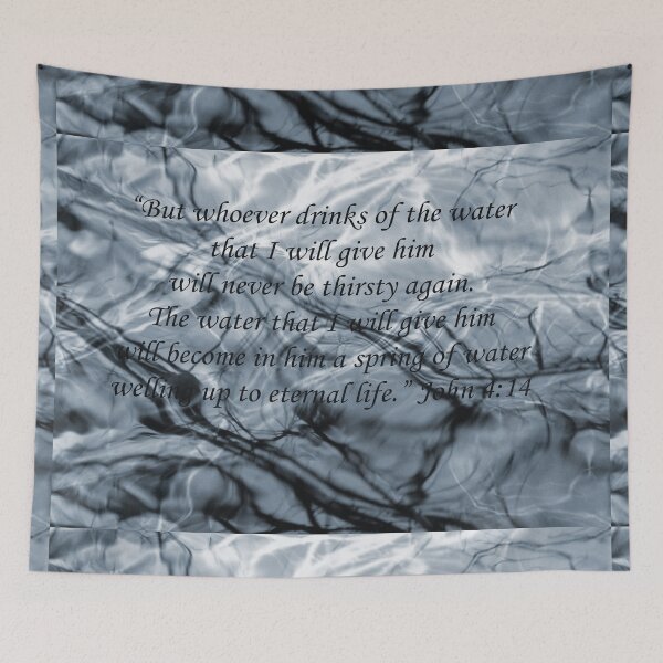 Item preview, John 4 verse 14 Water Branches Bible Verse Poster designed and sold by Jenny Meehan Art Prints and Patterns  .